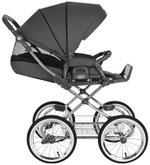 Детская коляска Roan Bass Next Classic d14 3 в 1 с автокреслом Avionaut Silver Black RCL253/1 Steel Grey
