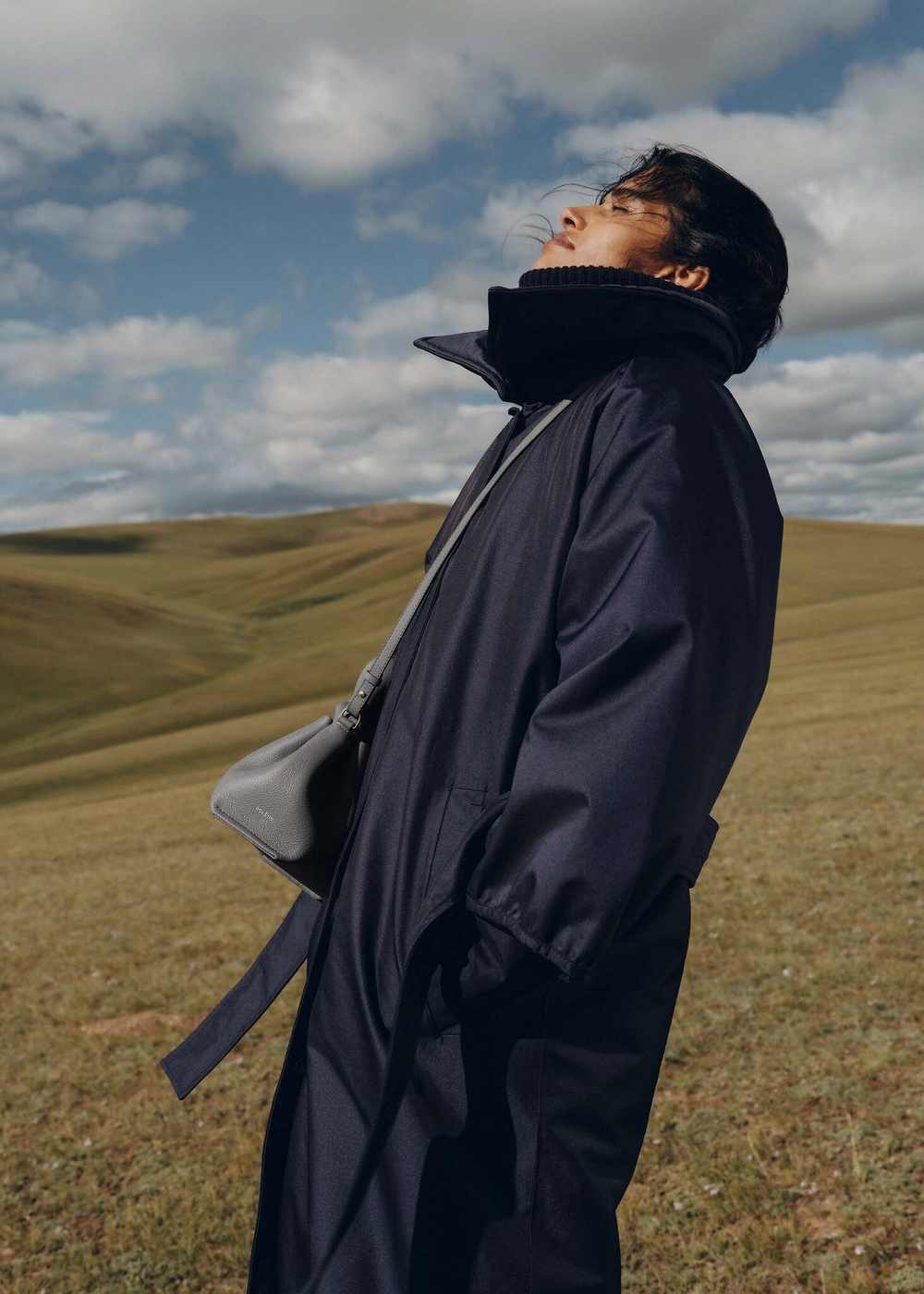 Сумка Polene Numéro Neuf Mini EDITION TEXTIRED STONE