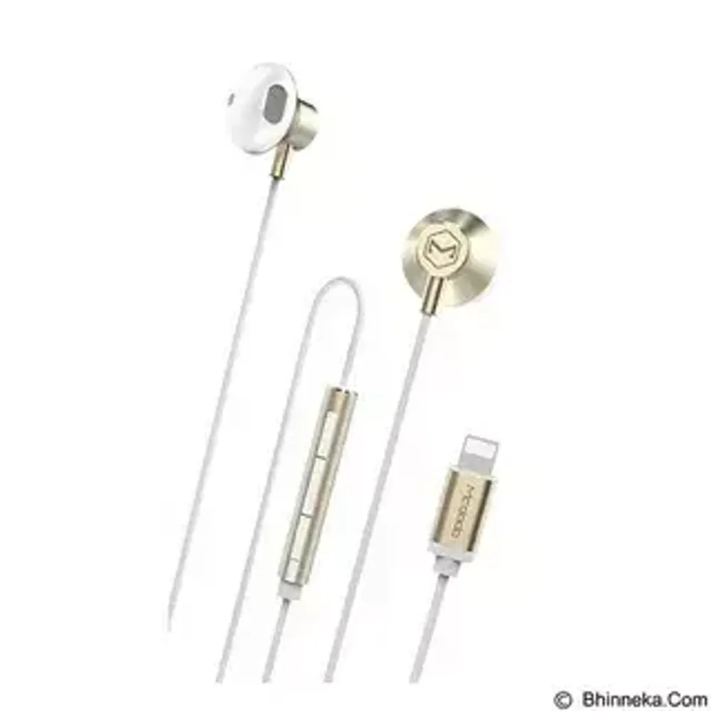 Наушники Mcdodo lightning HP-1990 gold
