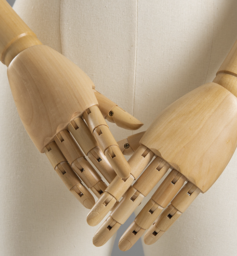 Женский манекен торс Лен Diana /Обтяжка лен/Деревянные руки и голова