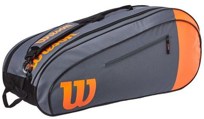 Сумка теннисная Wilson Team 6 Pk Bag - grey/orange