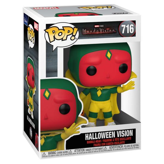 Фигурка Funko POP! Bobble Marvel WandaVision Halloween Vision (716) 52045 / Фигурка Фанко ПОП! по мотивам сериала «ВандаВижен», Вижен