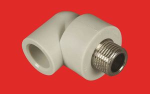 Угол 90° с наружной металлической резьбой FV Plast