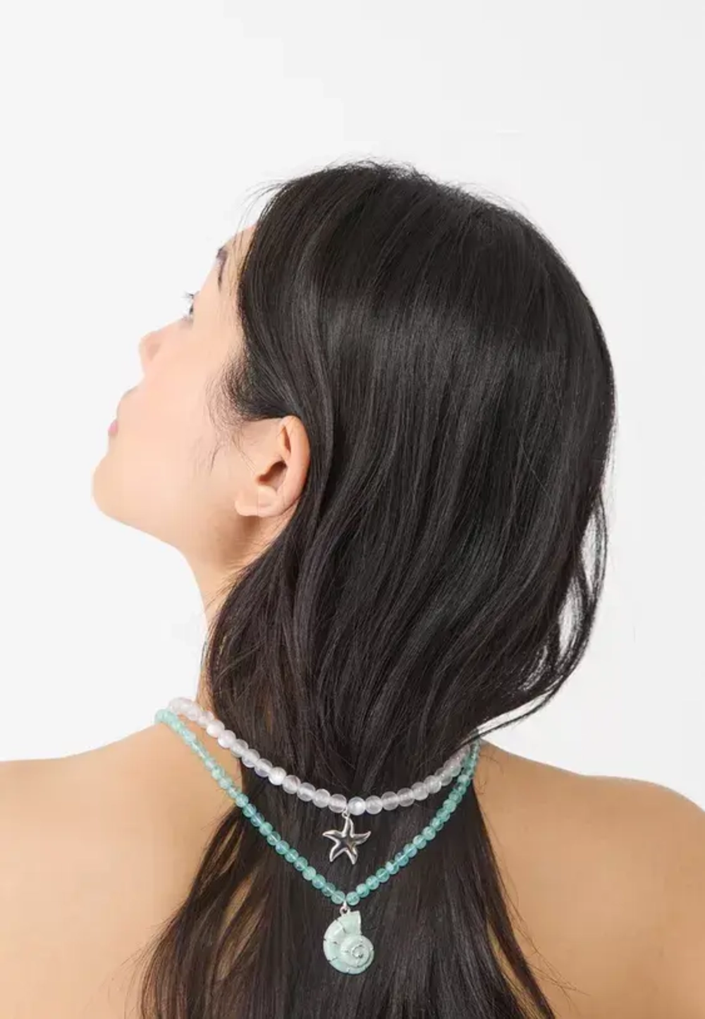 STRADIVARIUS Набор из ожерелий с подвеской, цвет морской волны