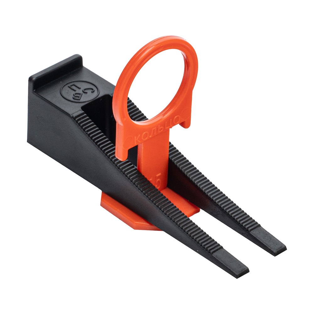 Комплект зажим + клин для системы выравнивания плитки СВП Кольцо, 50/50 шт. в ведре Сибртех 88112