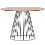 Стол Liverpool 110см орех, хромированные ножки