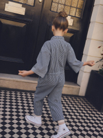 Комбинезон джинсовый для девочки Next E87-242, Синий, Белый