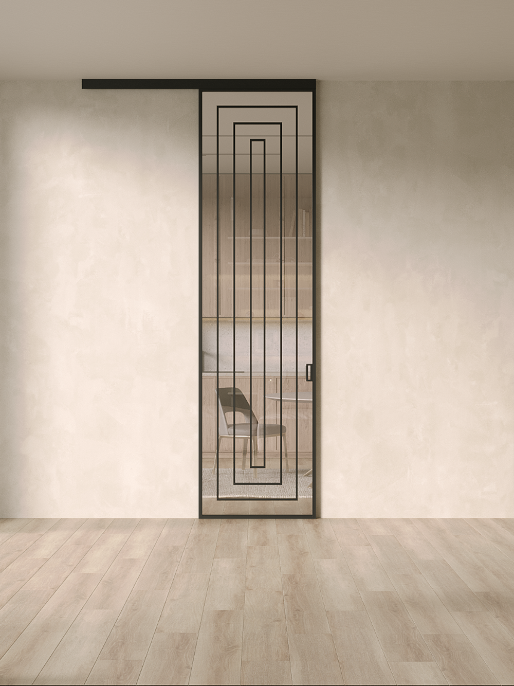 Раздвижная алюминиевая перегородка Minoli Split 19