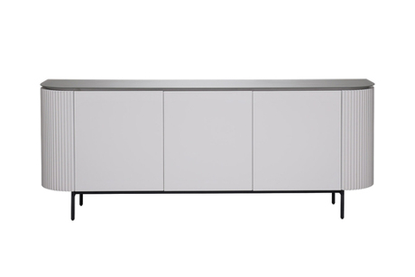 Комод дизайнерский с дверцами 80x42x200см Garda Decor Scala серо-бежевый