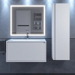Тумба с раковиной Uperwood Next Premium подвесная, 80 см, белая, 1 ящик