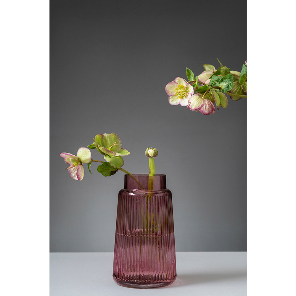 Ваза noemi, 19 см, бордовая