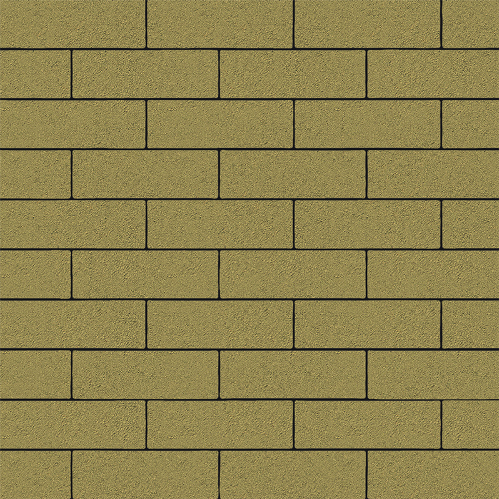 Тротуарная плитка ПРЯМОУГОЛЬНИК 300х100 мм - Стандарт Желтый