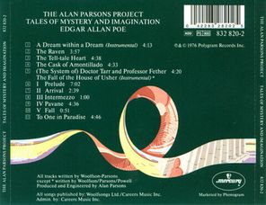 The Alan Parsons Project / Tales Of Mystery And Imagination Edgar Allan Poe (CD)