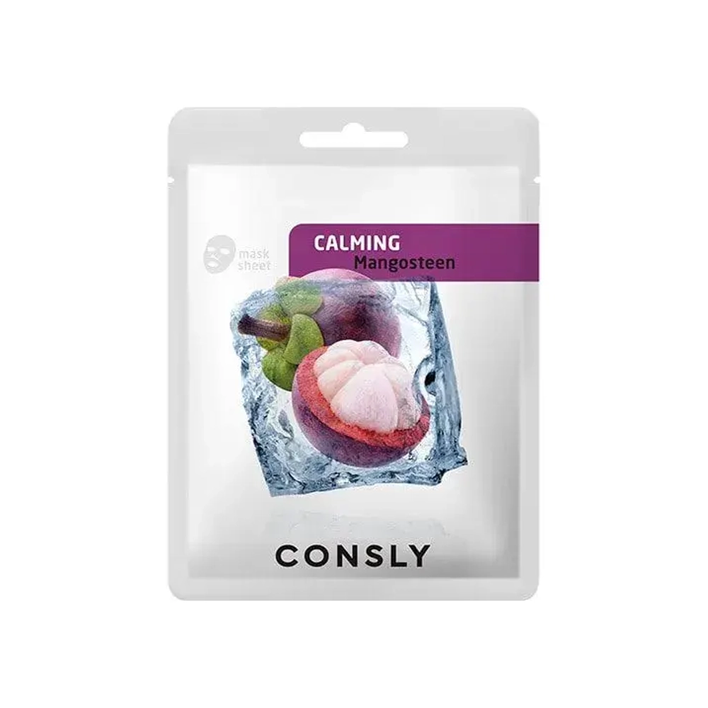 Consly "Mangosteen Calming Mask Pack" Успокаивающая тканевая маска с экстрактом мангостина, 20 мл