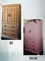 Акриловая краска для мебели и дерева пудровая 1 литр