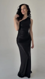 Платье с эффектом мокрой ткани