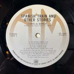 Винтажная виниловая пластинка LP Chris de Burgh Spanish Train And Other Stories (Canada 1975)