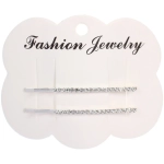 Невидимки для волос 2шт «Кристалы Агоры», классика, цвет серебро, 6см (блистер и пакет с подвесом)