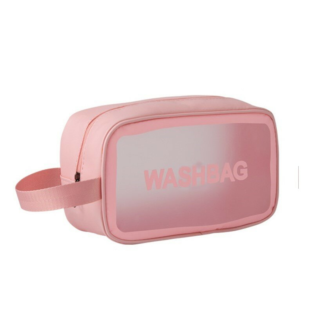 Косметичка водонепроницаемая Washbag сумка с ручкой органайзер косметичка для бассейна душа роддома, розовая 26*10*15см