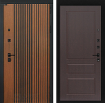 Дверь входная Лабиринт STORM 03 Орех премиум   металлическая