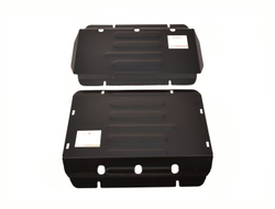 Защита картера (сталь 2 мм) для Chevrolet Tahoe 2013-2021 (V - 6.2), Cadillac Escalade 2015-2021 (V - 6.2) (2 части) Alfeco.ALF3706st