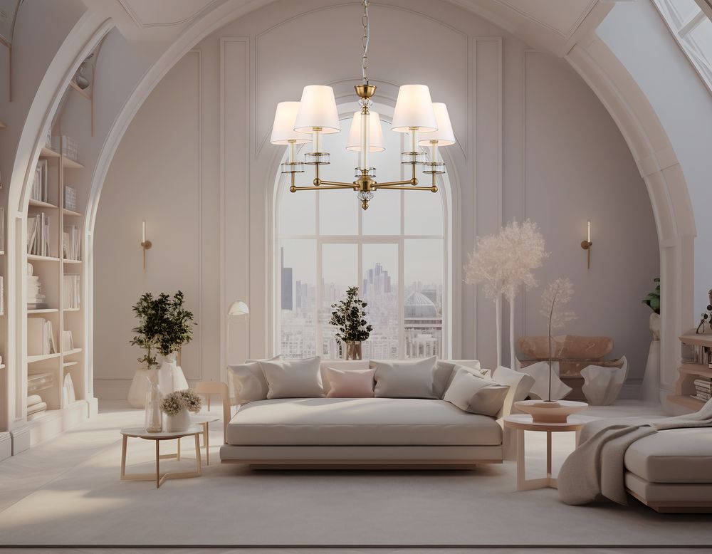 Ambrella Подвесная люстра с абажурами и хрусталем Classic LH71021