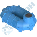 Резервуар О-образный 2000 л для наземного хранения жидкостей, с дыхательным клапаном Анион 2000 л. горизонтальный (2675x1760x1140см;синий) - арт.559481