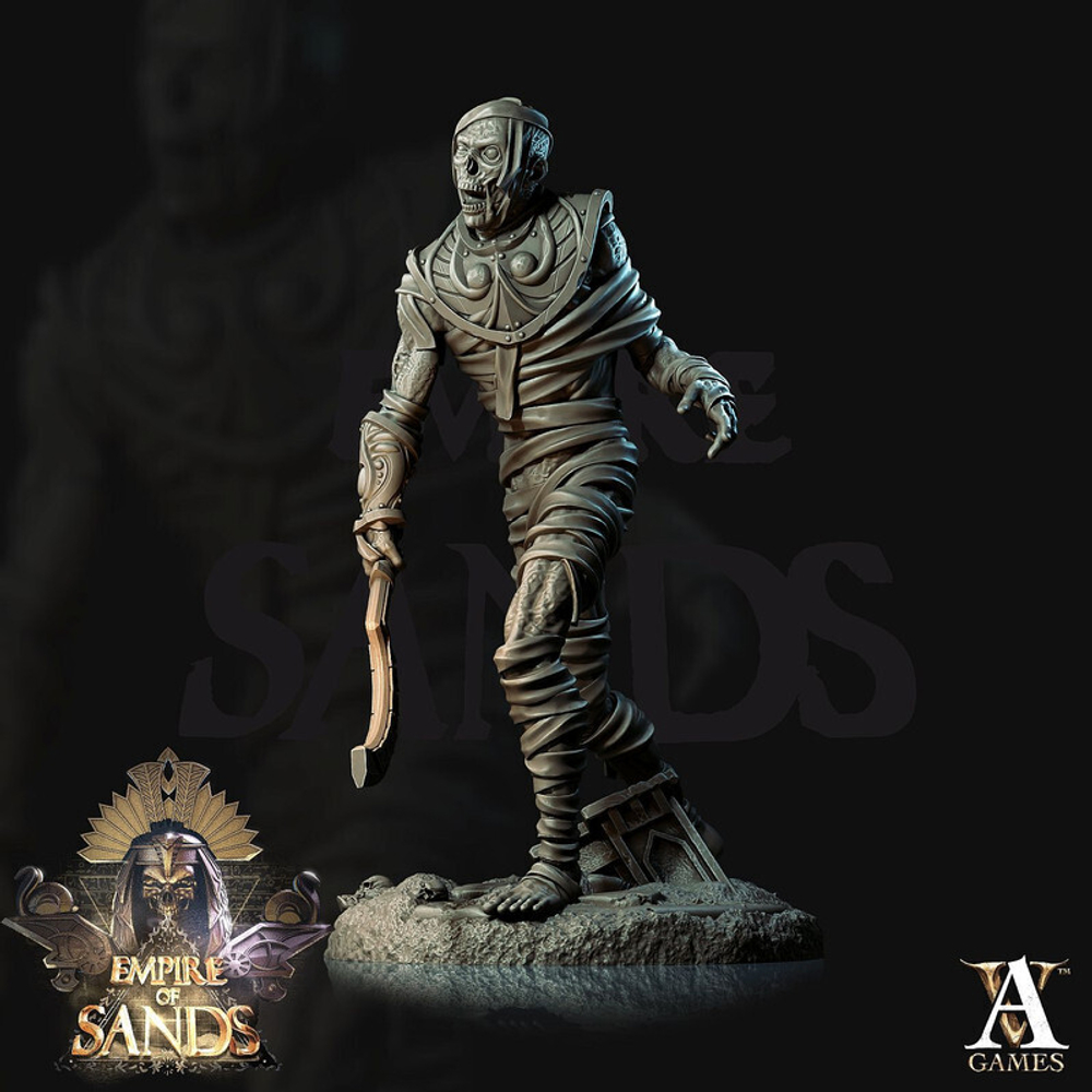 Grand Alliance Death Tomb Kings Зомби мумия миниатюра для dnd, днд, pathfinder, фентези, Настольная игра, НРИ, Варгейм, РПГ