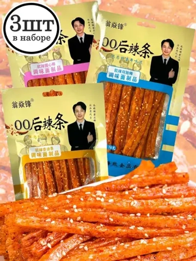 Острые палочки с кунжутом Латяо ассорти 76 г * 3 шт