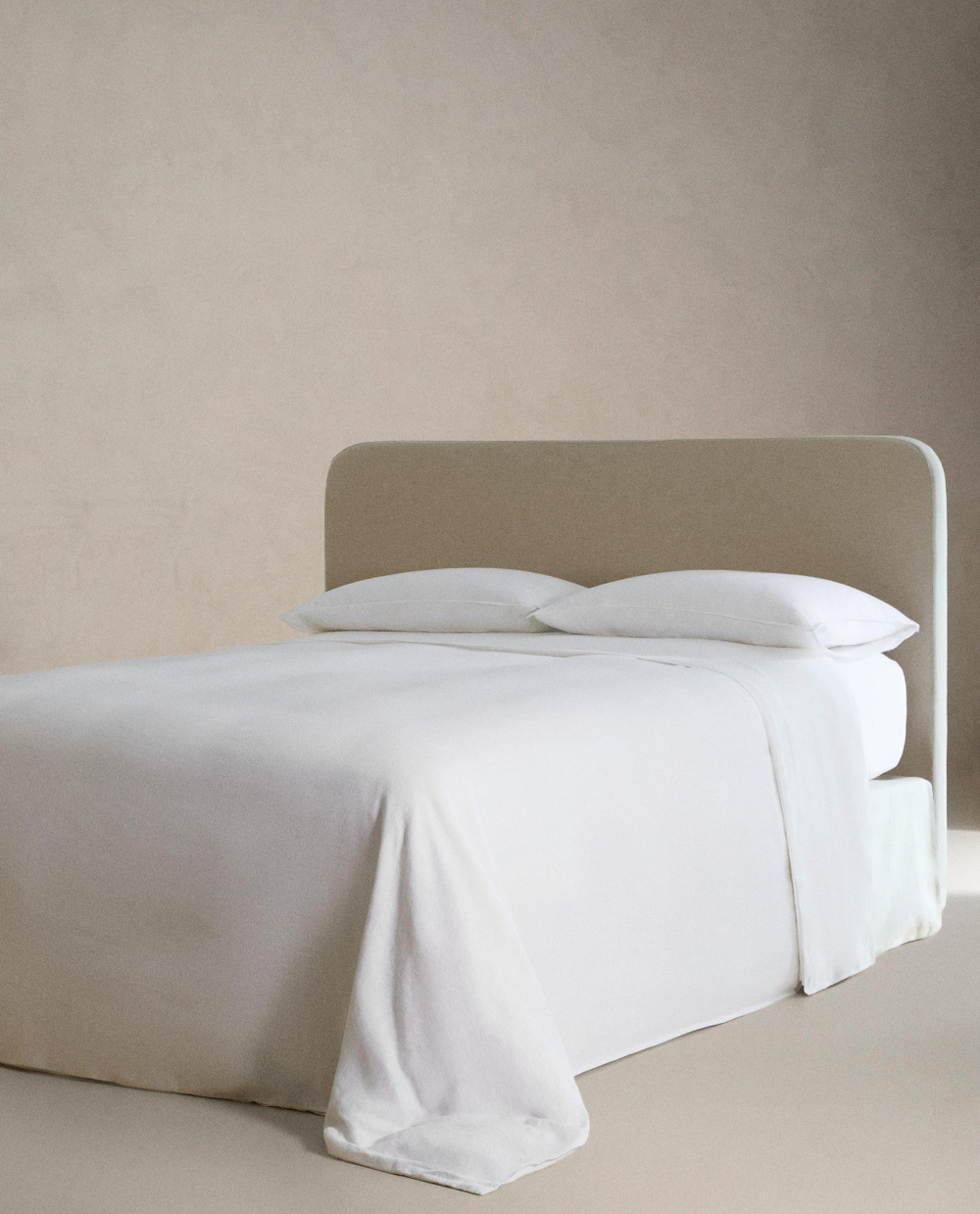 Простыня Zara Home хлопок, лён 100%, однотонный, 7150/089