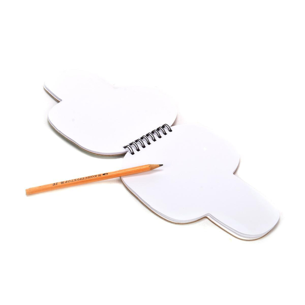 Блокнот "Кактус", 14*19см, 50 листов, на спирали, без линовки, с брелком