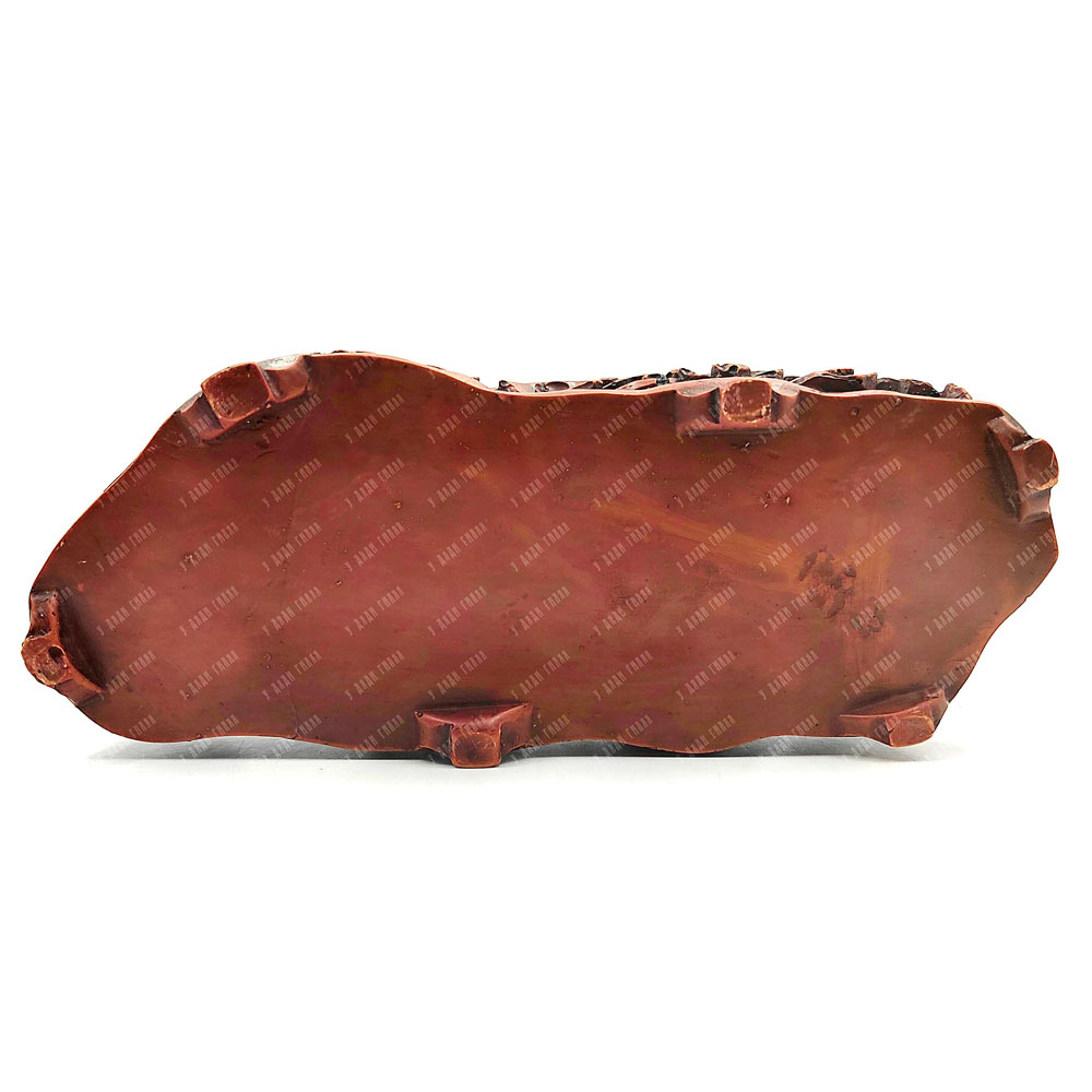 Статуэтка Льва-охранителя с шаром и восьмью львятами на отдельном основание. Смола. Китай. ХХ в.