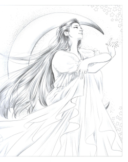 Music and Girl. Coloring book