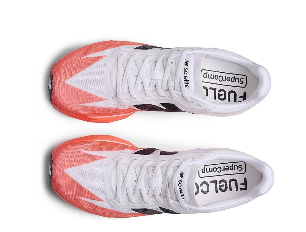 Кроссовки для бега мужские New Balance Fuelcell SuperComp Elite v5 Бело-Коралловые