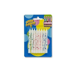 Свечи для торта С ДР Звезды 8 см, 8 шт.