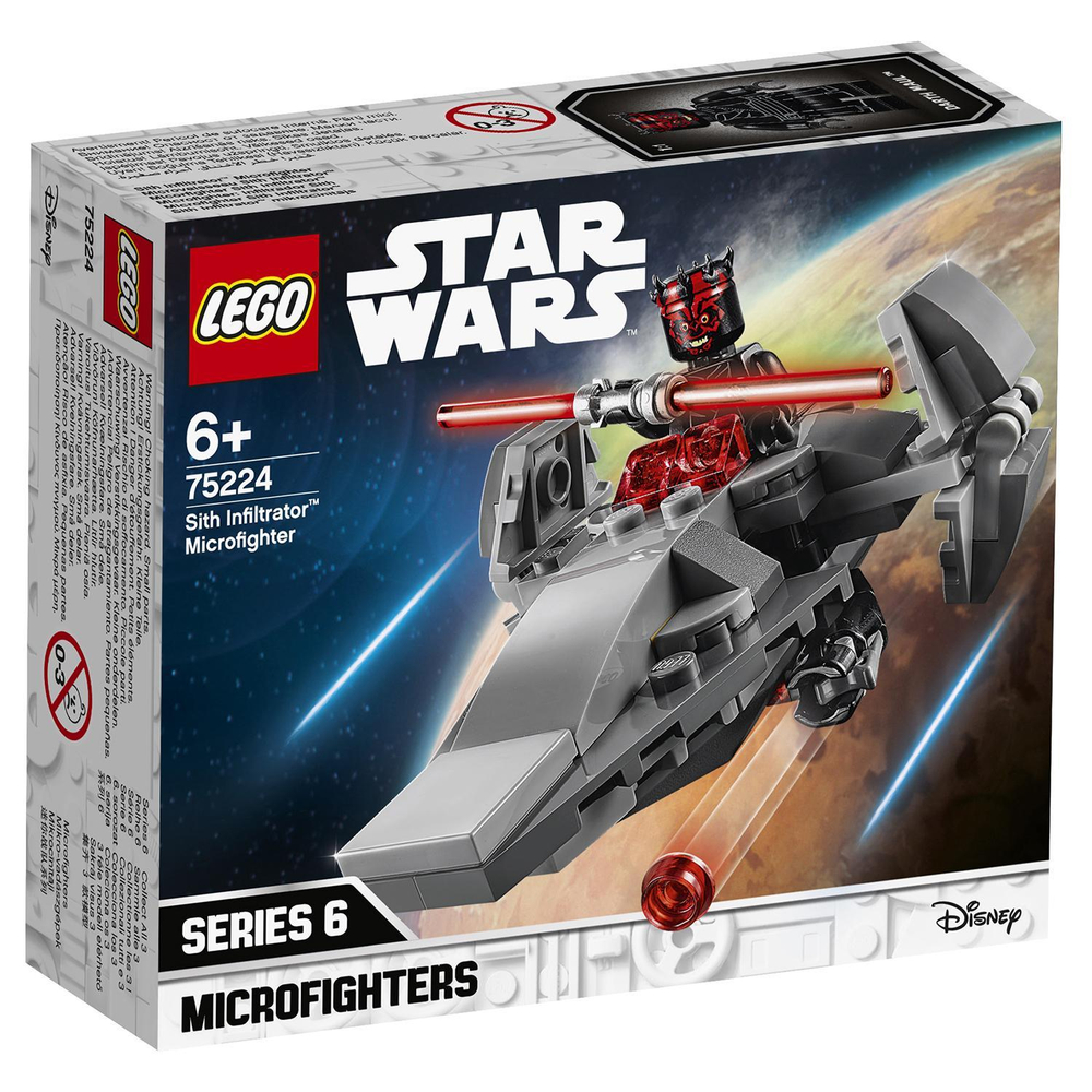 LEGO Star Wars: Микрофайтеры: Корабль-лазутчик ситхов 75224 — Sith Infiltrator Microfighter — Лего Звездные войны Стар Ворз