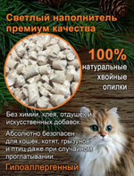 Древесный (светлый) наполнитель для кошачьего туалета БиоМурис, 10 кг