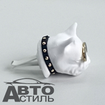 Ароматизатор-игрушка -на обдув- Собачка Бульдог -(жидк)- YC-31WG White glasses
