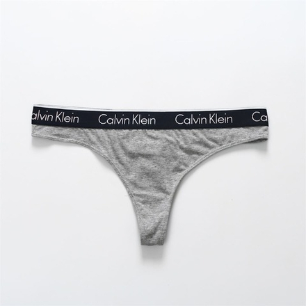 Женские трусы стринги серые Calvin Klein Women