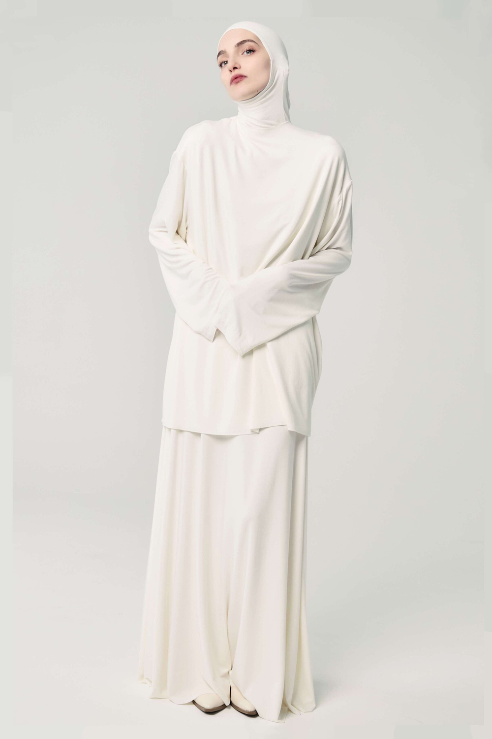 Юбка база широкая белая