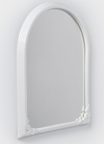 Зеркало в рамке для ванной комнаты, 49.5×39 см, пластик, белый