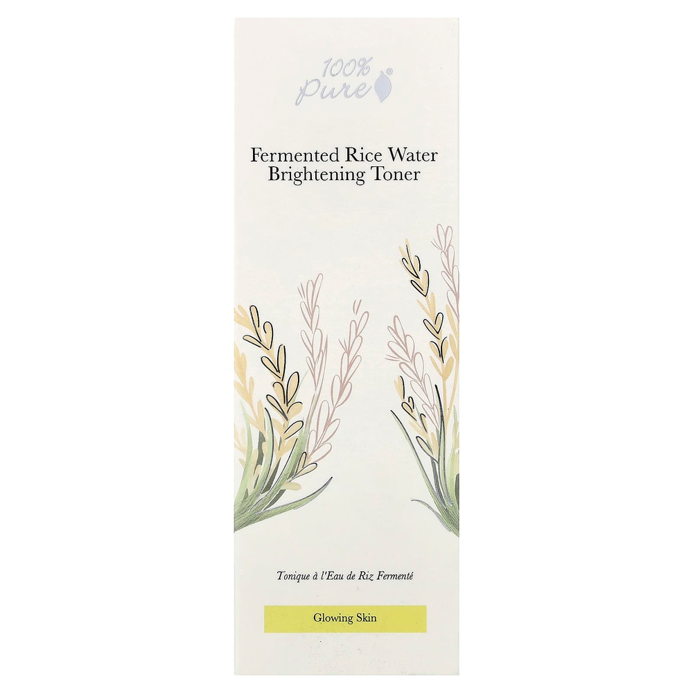 100% PURE, Осветляющий тоник с ферментированной рисовой водой, 100 мл (3,3 жидк. Унции)