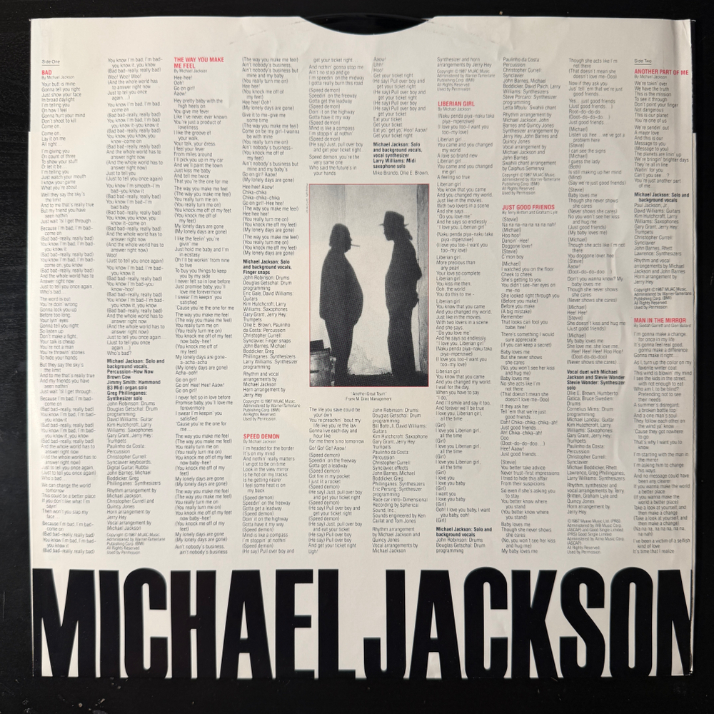 Michael Jackson - Bad (Голландия 1987г.)