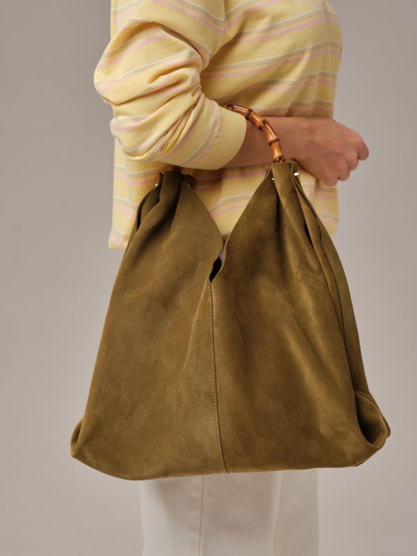 Замшевая сумка Bamboo DBR 30990 белый мох