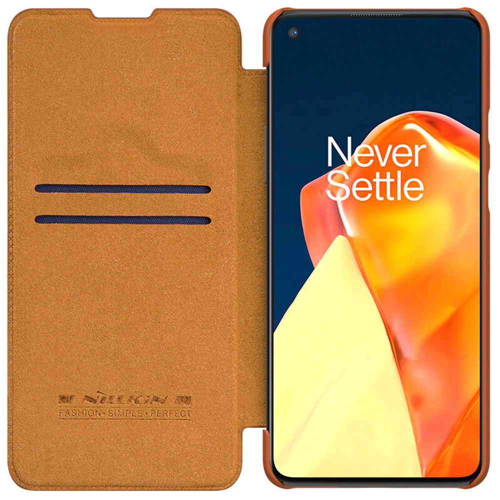 Кожаный чехол-книжка Nillkin Leather Qin для OnePlus 9R