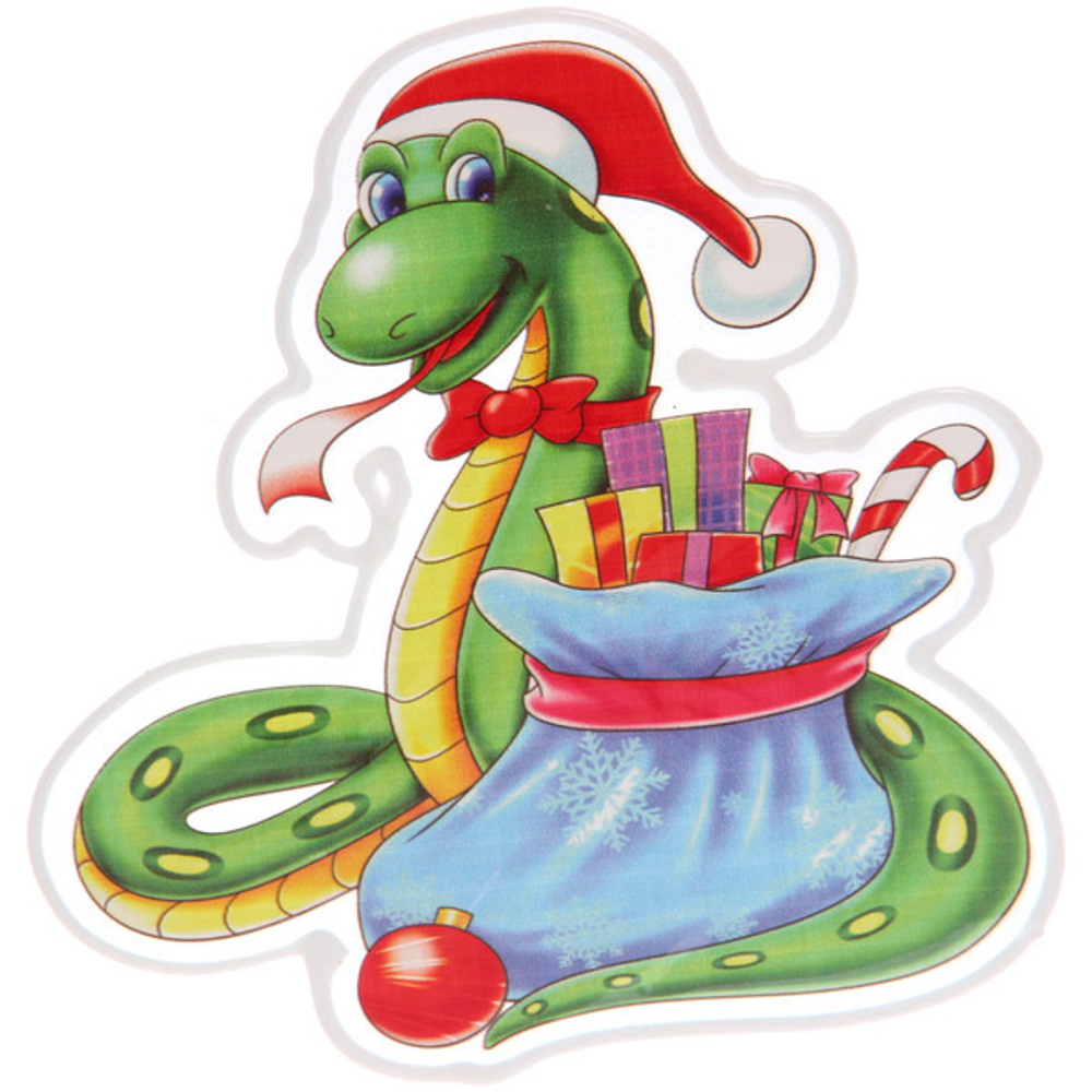 Наклейка на стекло «Змея загадка» 20*20 см