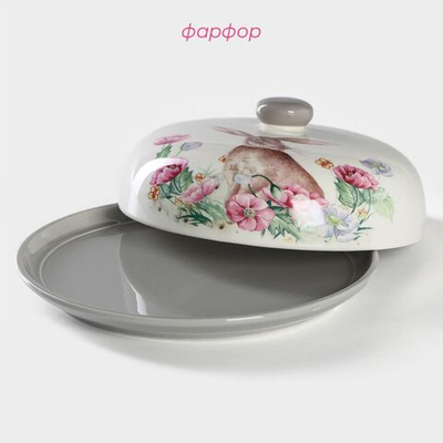 Блинница Доляна «Зайка», d=23 см, цвет белый