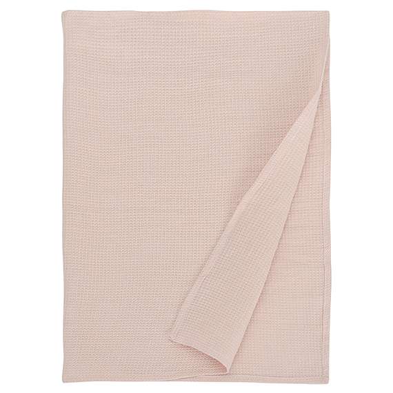 Набор из двух вафельных полотенец изо льна цвета пыльной розы из коллекции essential, 50х70 см