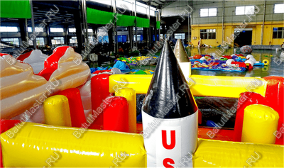 Коммерческий надувной батут "Ракета на взлёте"