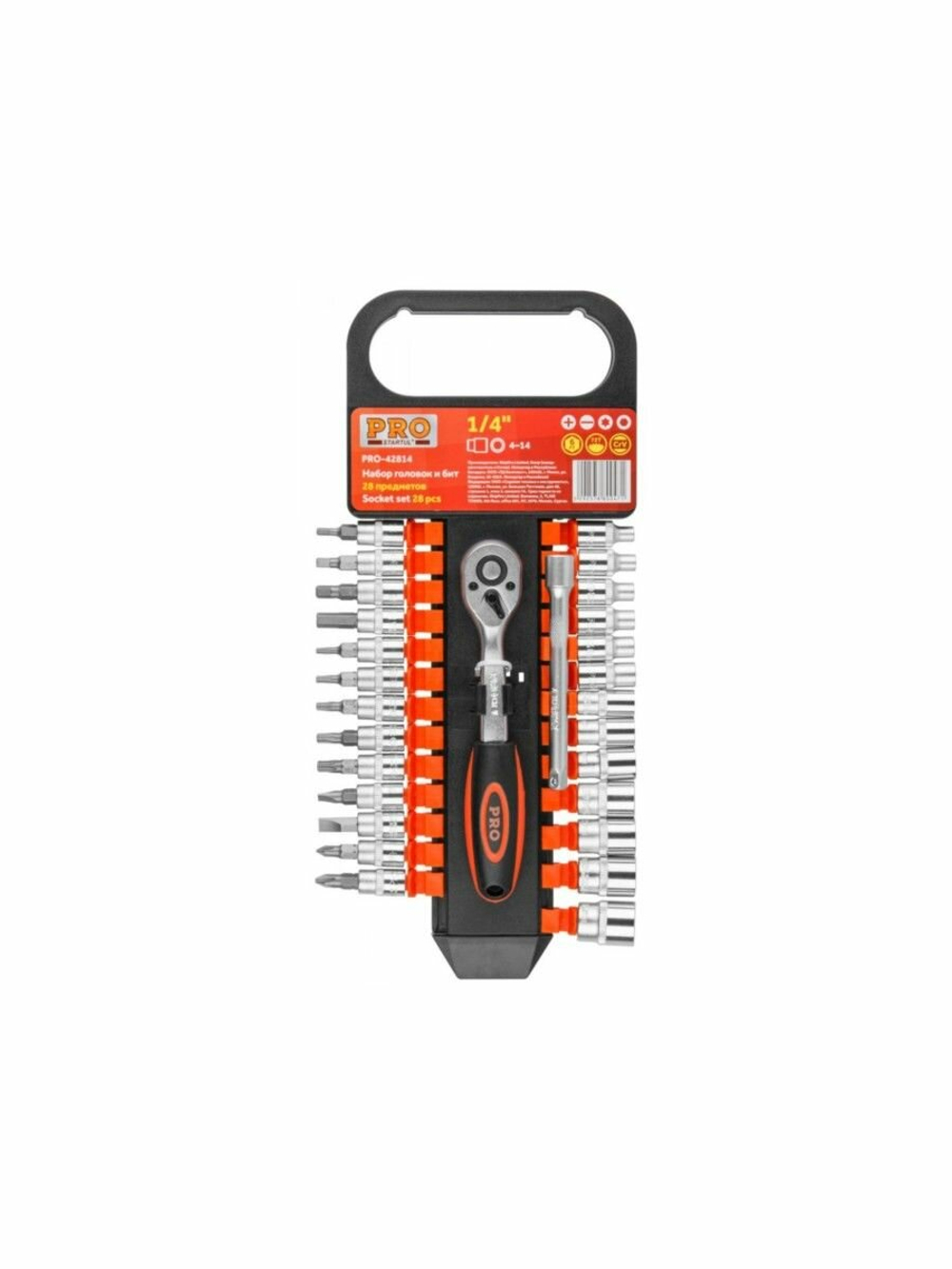 Startul Набор головок и бит 28пр. 1/4" PRO PRO-42814